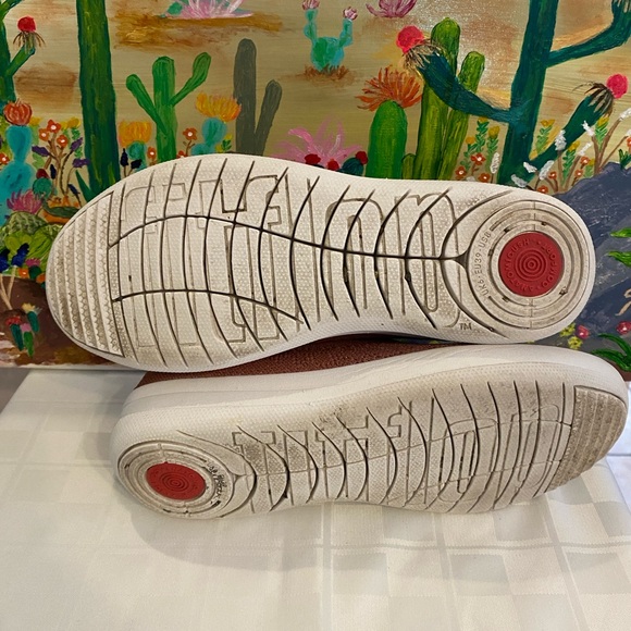 FitFlop Women's Uberknit Slip-on Ballerina Ballet Flat, Miami Violet, Size 8 - Picture 8 of 14